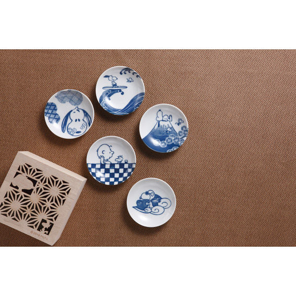 Pratinhos para molho - Peanuts Snoopy Yamaka - conjunto com 5