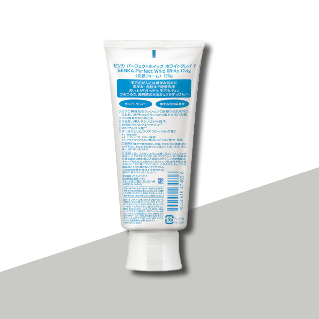 Senka Perfect Whip Beauty Foam 120g White Clay - Espuma para limpeza facial