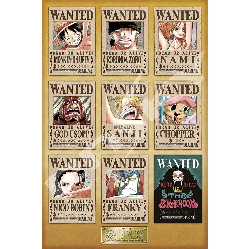 Quebra-Cabeça - One Piece Novo Posteres Wanted - 1000 peças